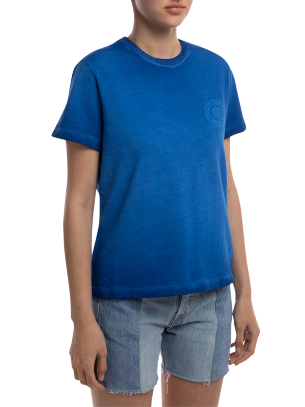 Rose Crest Fade T-shirt Blue