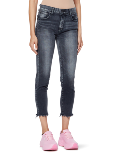 Black Cropped Distressed Jeans