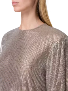 فستان بنمط تيشيرت مزين بالكريستال