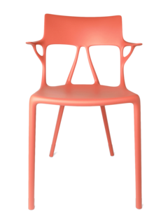 كرسي من تصميم الذكاء الاصطناعي بلون برتقالي