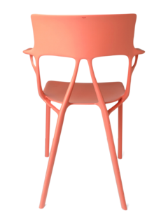كرسي من تصميم الذكاء الاصطناعي بلون برتقالي