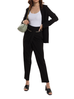 Tapered Pants with Folded Waistband