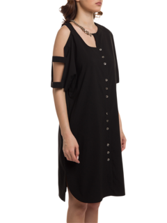 Cutout Dress with Buttons