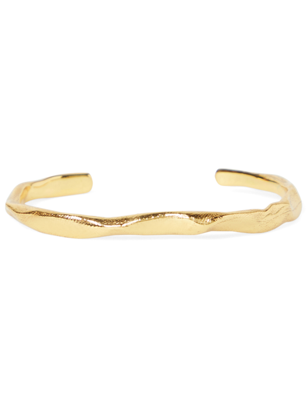 Gold Fingerimprinted Bracelet