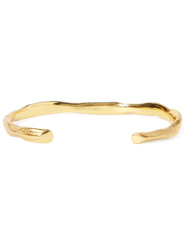 Gold Fingerimprinted Bracelet