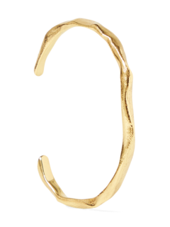 Gold Fingerimprinted Bracelet