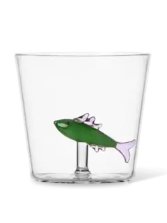 طقم أكواب مارين جاردين مزين بزخارف بنمط سردين أخضر، مكون من قطعتين