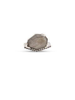 Angled Labradorite Sterling Silver Ring