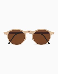Brown Round Frame Sunglasses