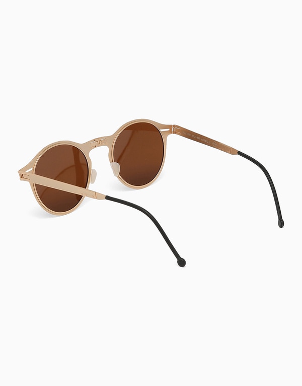 Brown Round Frame Sunglasses