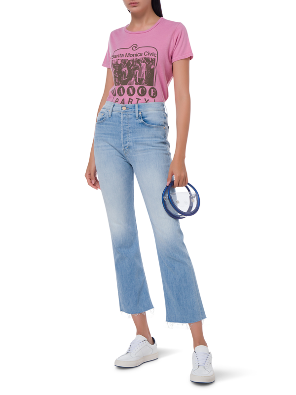 بنطلون جينز "ذا تريبر" من أيلاند تايم مرتفع عن الكاحل بحواف منسّلة