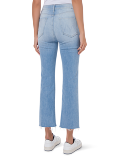 بنطلون جينز "ذا تريبر" من أيلاند تايم مرتفع عن الكاحل بحواف منسّلة