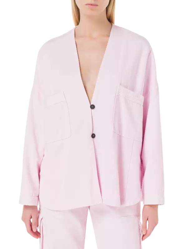 جاكيت من نسيج التويل القطني بسطح خشن