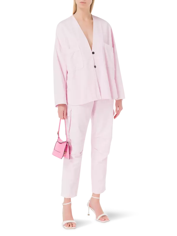 جاكيت من نسيج التويل القطني بسطح خشن