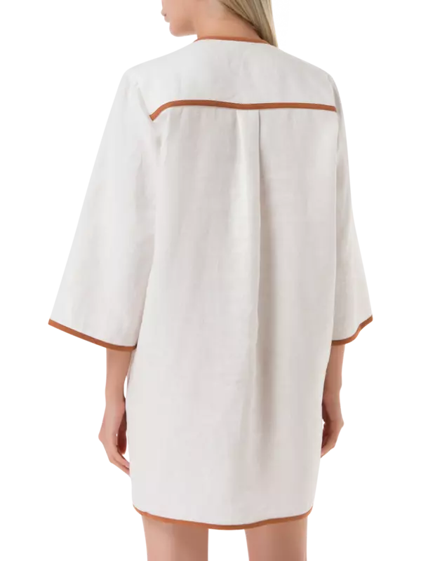 فستان طويل مطرز بتصميم خضراوات