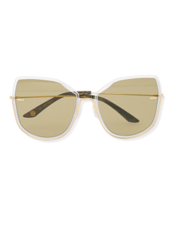 Gold Smoky Oversized Geomtetric Sunglasses