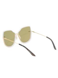 Gold Smoky Oversized Geomtetric Sunglasses