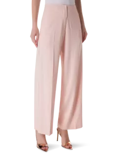 بنطال بأرجل مستقيمة مزين بأحجار الراين