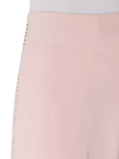 بنطال بأرجل مستقيمة مزين بأحجار الراين