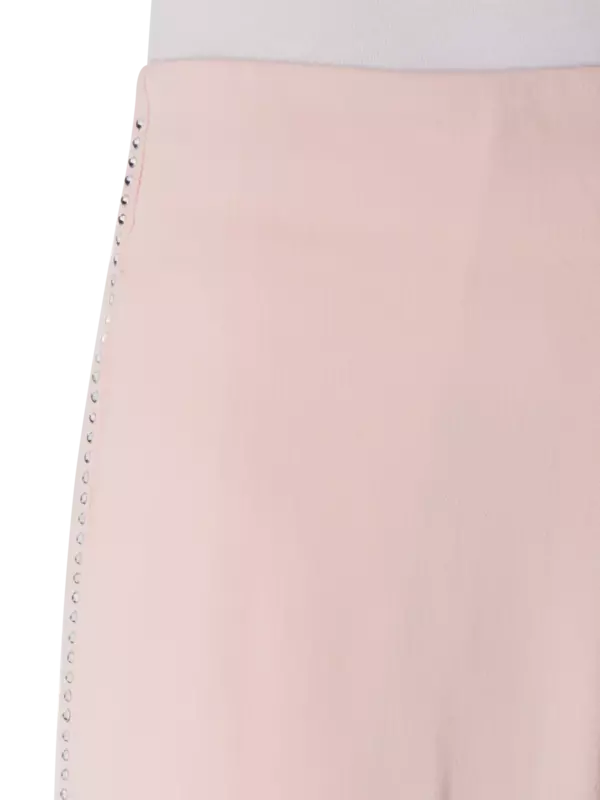 بنطال بأرجل مستقيمة مزين بأحجار الراين