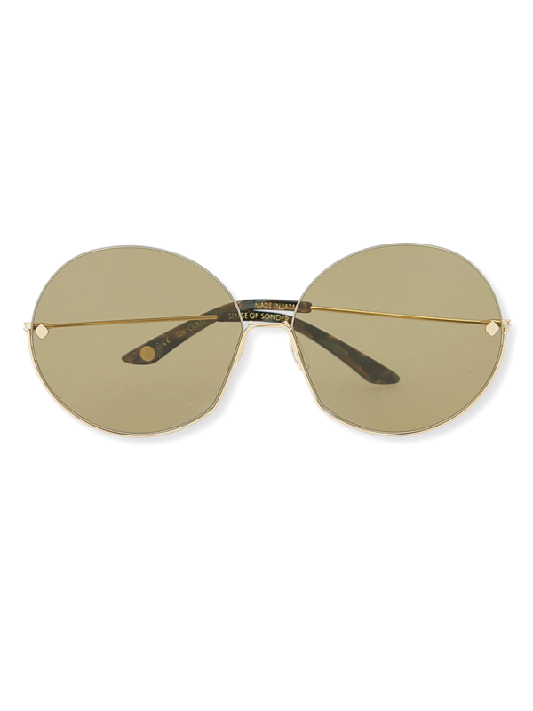 Gold Smoky Round Eye Sunglases