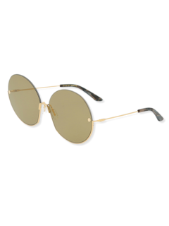Gold Smoky Round Eye Sunglases