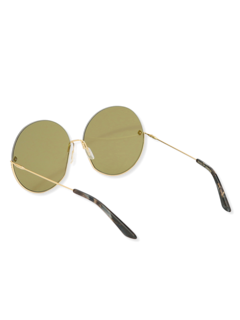 Gold Smoky Round Eye Sunglases