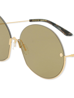 Gold Smoky Round Eye Sunglases