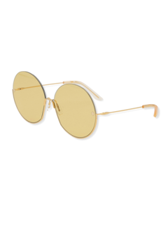 Gold Round Eye Sunglasses