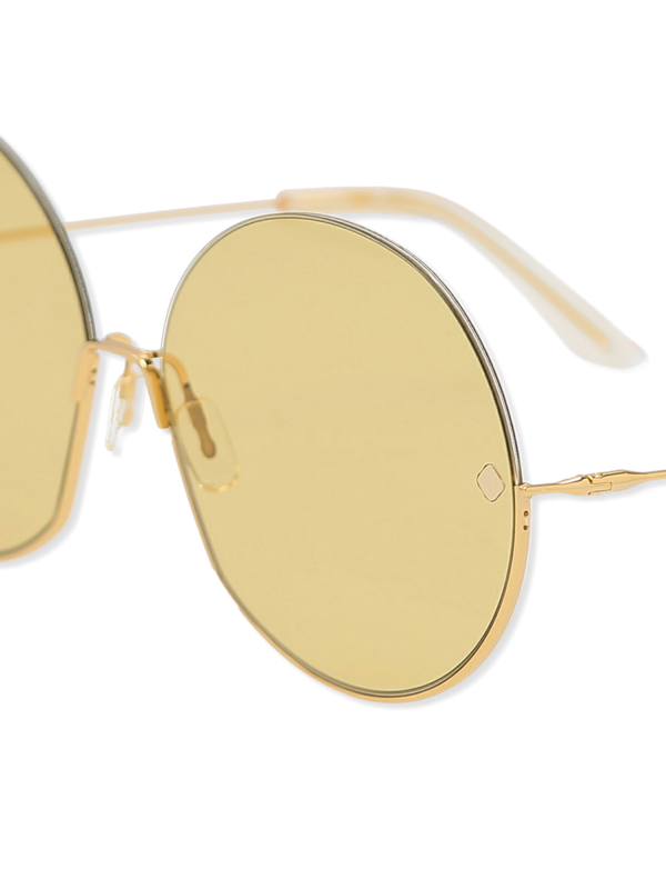 Gold Round Eye Sunglasses