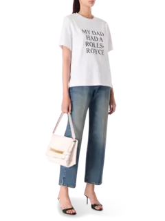 تيشرت سلوجان بعبارة "My Dad Had a Rolls-Royce"