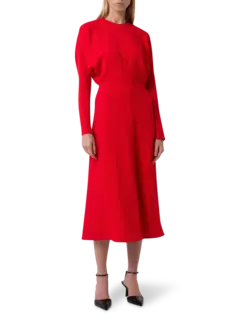 فستان متوسط الطول بأكمام دولمان