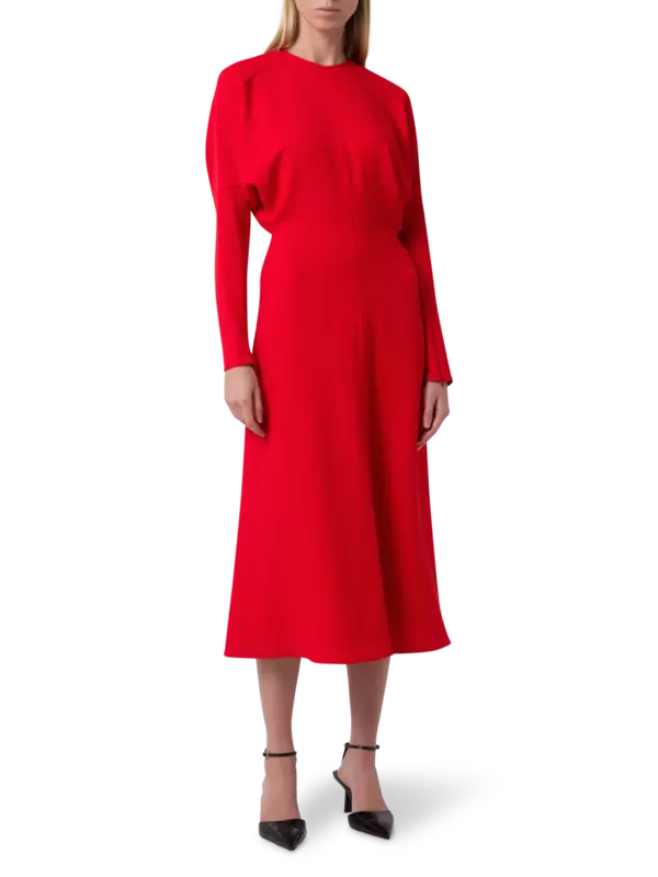 فستان متوسط الطول بأكمام دولمان