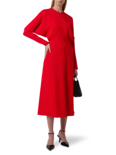 فستان متوسط الطول بأكمام دولمان