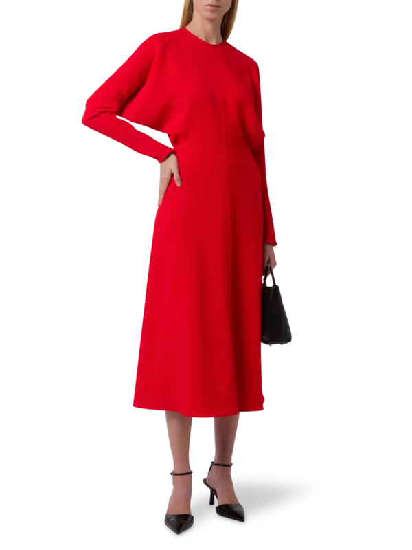 فستان متوسط الطول بأكمام دولمان