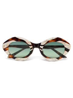 Brown Oval Sunglasses