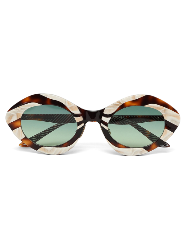Brown Oval Sunglasses