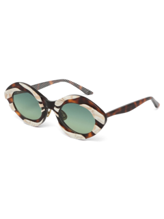 Brown Oval Sunglasses