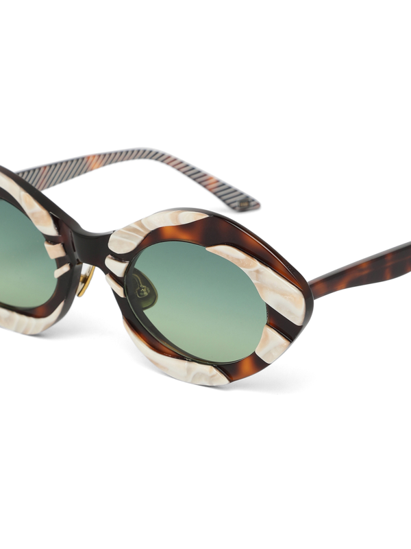 Brown Oval Sunglasses