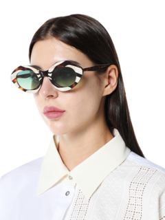 Brown Oval Sunglasses