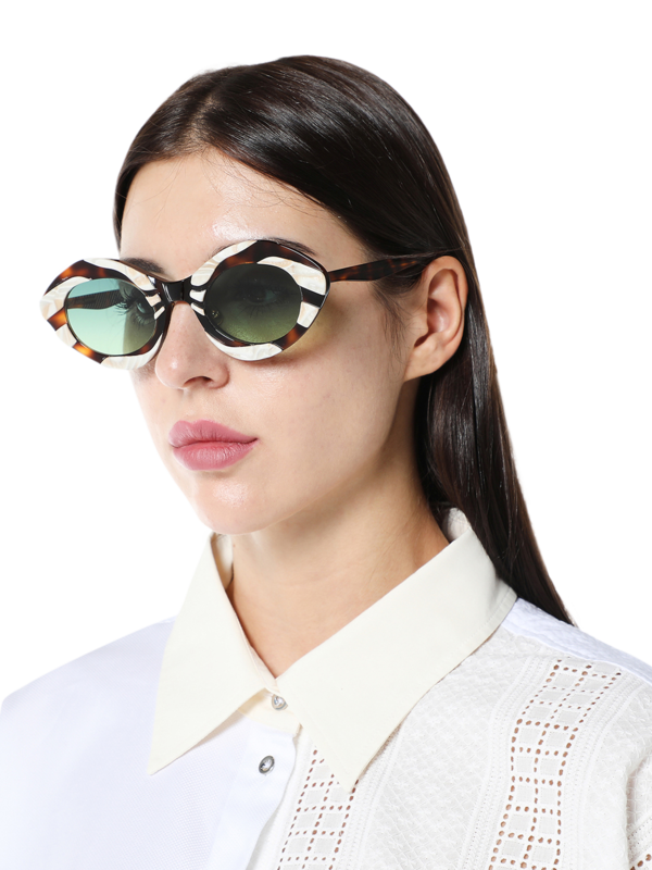 Brown Oval Sunglasses