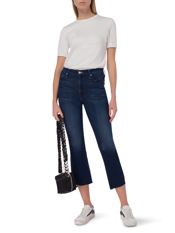 THE INSIDER CROP STEP FRAY JEAN IN TONGUE AND CHIC
