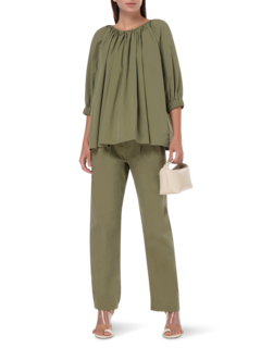 GATHERED SLEEVE BLOUSE
