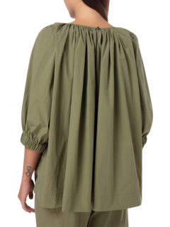 GATHERED SLEEVE BLOUSE