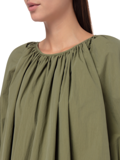 GATHERED SLEEVE BLOUSE