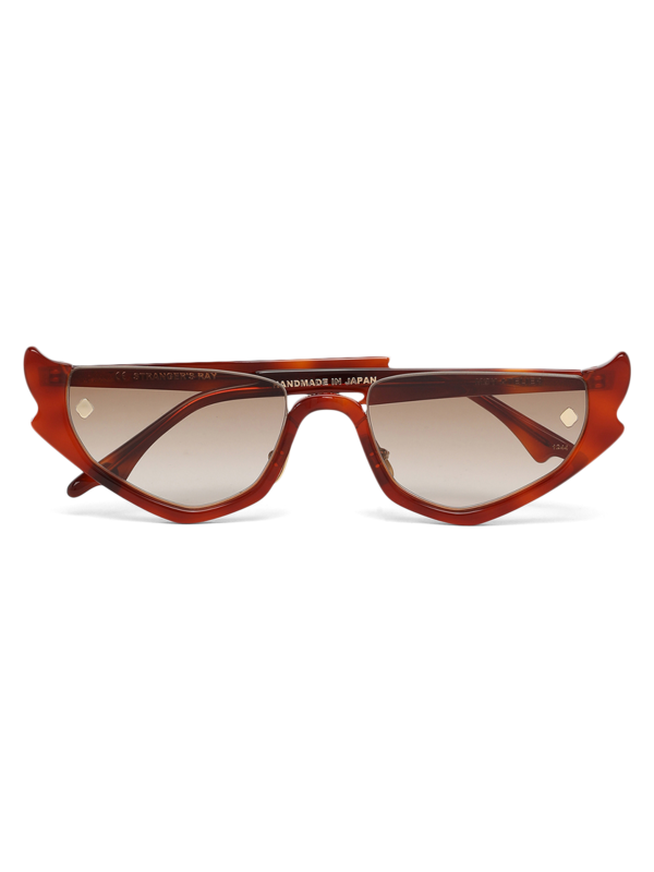 Brown Half Rim Sunglasses