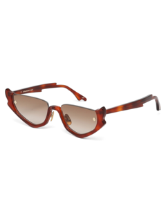 Brown Half Rim Sunglasses