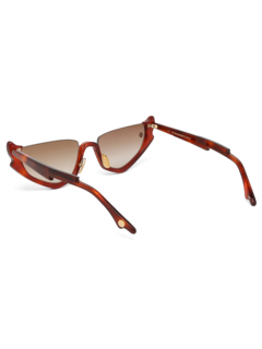 Brown Half Rim Sunglasses