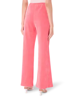 بنطال ضيق من الأعلى وواسع من الأسفل من قماش كوردوري مضلع