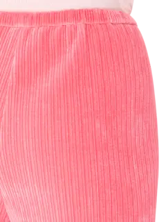 بنطال ضيق من الأعلى وواسع من الأسفل من قماش كوردوري مضلع